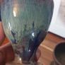 Wonderful Pair of Studio Art Pottery Goblets by Martin Branch Lyre Pottery, Cloncorban, Rossmore, Clonakilty, West Cork in a Fabulous Colourful Variegated Glaze. Pair Two Image 8