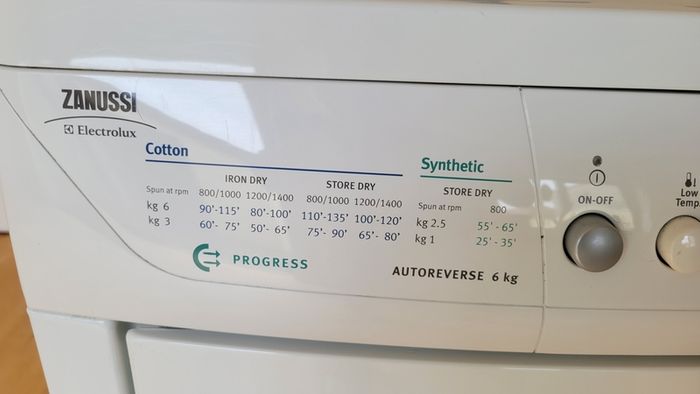 Tumble Dryer - White Zanussi electrolux autoreverse 6kg dryer