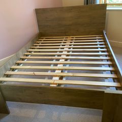 Kingsize bed frame VEDDE 160x200 wild oak