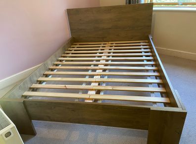 Kingsize bed frame VEDDE 160x200 wild oak