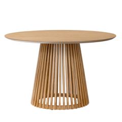 Round Slatted Dining Table
