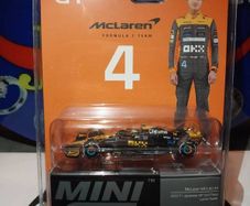 Mini GT 1:64 scale diecast model of the McLaren MCL60 #4 car, which Lando Norris drove to a 2nd place In Japanese GP rare Diecast Car F1
