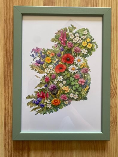 Floral Ireland Art Print