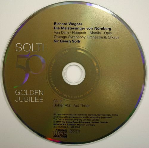 Richard Wagner. Die Meistersinger von Nurnberg. Sir George Solti. 4 x CD Limited Edition Numbered Boxset. Free Postage!