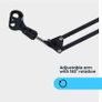 FREE P&P |  Professional Adjustable Microphone Desktop Arm Folding Scissor Suspension Stand Holder/Shock Mount/Adjustable w Solid Boom Mic Clip Perfect for Mounting on Desk Table Top for Recording Image 5