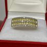 Gold Natural Yellow Diamond and White Diamond Ring Image 7