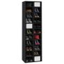 Shoe Cabinet Black 54x34x183 cm Chipboard Image 3