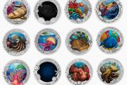 Austria 3 Euro Luminous Marine Life Complete Set Coins 2023 2024 2025