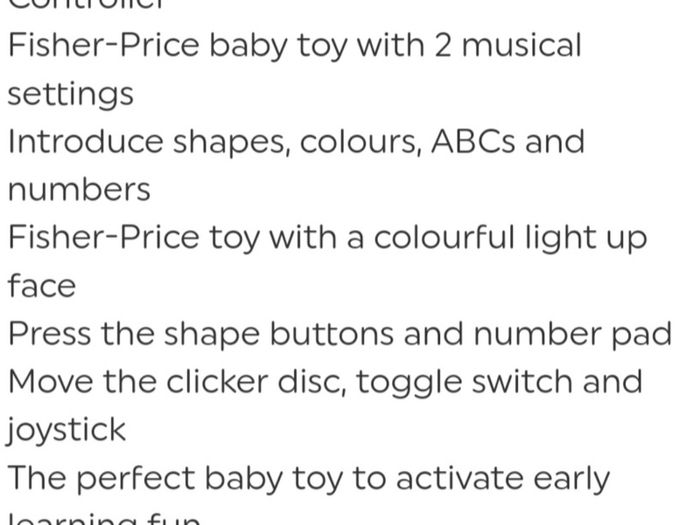 Fisher price ; Game and learn controller (137)