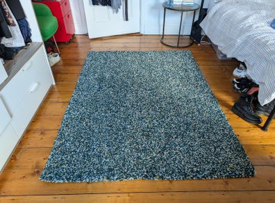 High Pile Multi-coloured Rug 133cm x 180cm