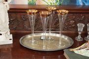 Vintage Hollywood Regency Style Champagne Flutes - Set of 4