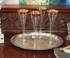 Vintage Hollywood Regency Style Champagne Flutes - Set of 4
