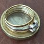 Vintage 375 Gold Ring with Clear Stone Image 8