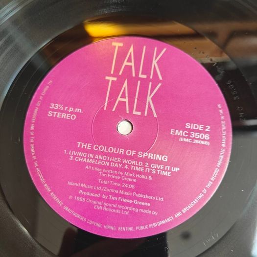 Talk Talk, The Colour of Spring LP, original with inner sleeve