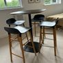 Normann Copenhagen Form Bar Table & 4 Bar Stools Black/Oak Image 7