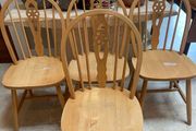 4 x Very Solid Wooden Kitchen Dining Chairs - Can Deliver