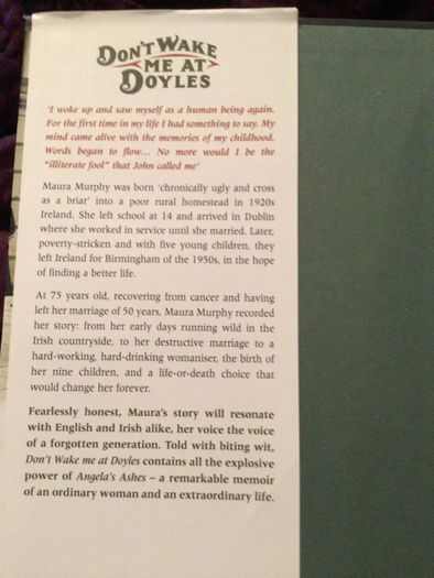 Dont Wake me at Doyles. A Memoir Book by Maura Murphy
