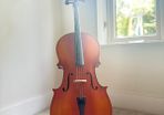 1/2 Size Cello / Excellent Tone / Bow & Soft Case