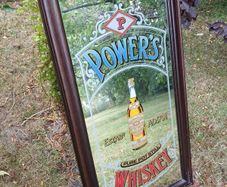 Vintage powers whiskey mirror