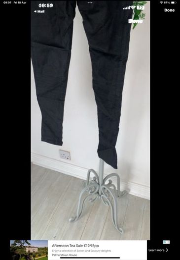 jeans Marc Angelo skinny coated high waist black coated jeans size 10
