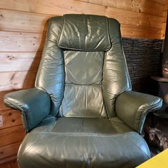 Leather recliner chair
