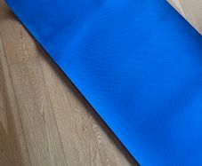 Yoga Mat with Carry Strap - Non-Slip, Blue - Yoga / Pilates / Home Workout