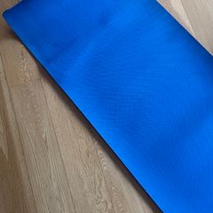 Yoga Mat with Carry Strap - Non-Slip, Blue - Yoga / Pilates / Home Workout