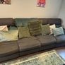 4 seater fabric couch with reclining seats Image 2