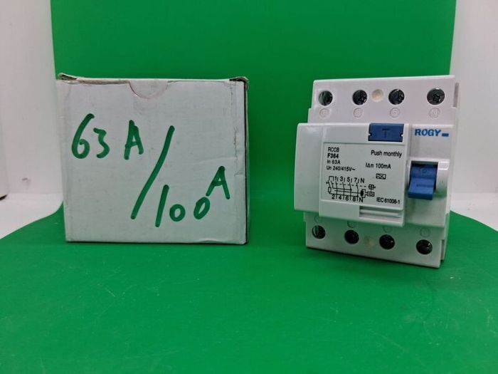 Postage - Circuit Breaker 63A 100mA 4P 240v - 415v