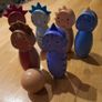 Wooden Dinosaur Figurine Skittles Set Image 2