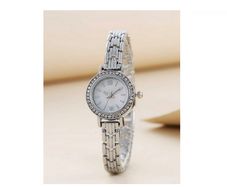 Ladies Watch with a Silver Bracelet & Embellished Dial