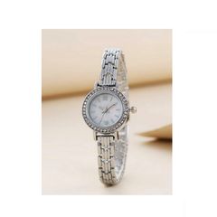 Ladies Watch with a Silver Bracelet & Embellished Dial
