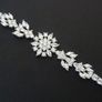 Art Deco Vintage Style Wedding Bridal Crystal Silver Bracelet Image 3