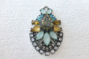 Art Deco Vintage Style Ebony Crystal Pendant