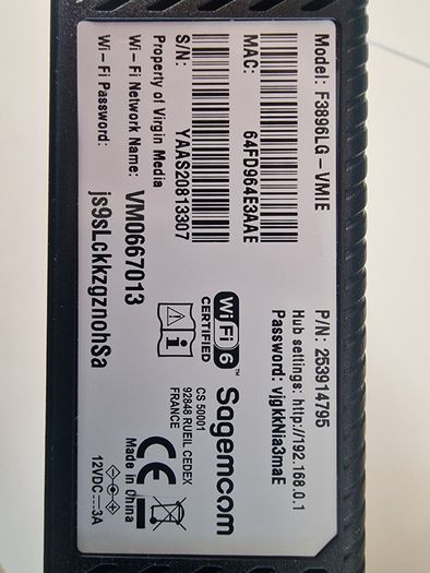Sagecom WiFi 6 router