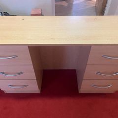 Light wood effect dressing table with drawers