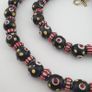 Vintage Venetian Style Thousand Eyes & Chevron Glass Beads Necklace Image 9