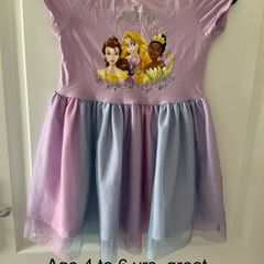 Disney princess dress, age 4 to 6