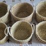 Twitch Grass Storage Baskets with Leatherette Handles Image 2