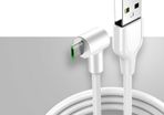 Micro USB 3A Fast Charging QC 3.0/2.0 (1.0 M) & Data Sync Elbow Cable (Brand New/Warranty)