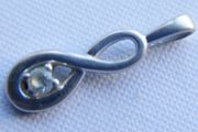 Vintage 9K White Gold Pendant
