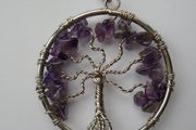 Amethyst Tree of Life pendant. Necklace,Jewellery,Feb birthstone,Gift