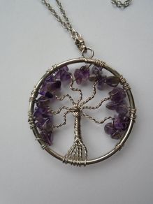 Amethyst Tree of Life pendant. Necklace,Jewellery,Feb birthstone,Gift