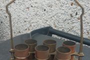 vintage copper ,brass shot rack ,,unusual,,see pictures for condition, used condition, needs a clean ,sold as seen buyer collects or pays postage thank you