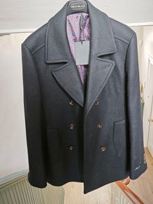 Ted Baker Twill Peacoat Navy
