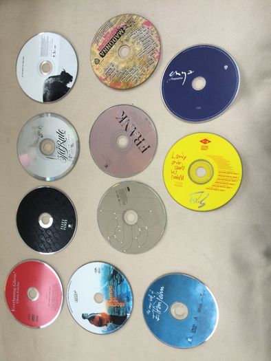 U2 Elton Madonna cds and dvds no cases