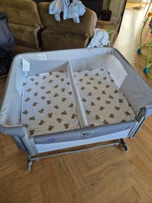 Chicco Chicco Next2Me Twins Bedside Crib Magnet Grey