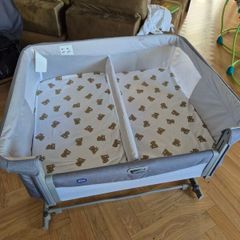 Chicco Chicco Next2Me Twins Bedside Crib Magnet Grey