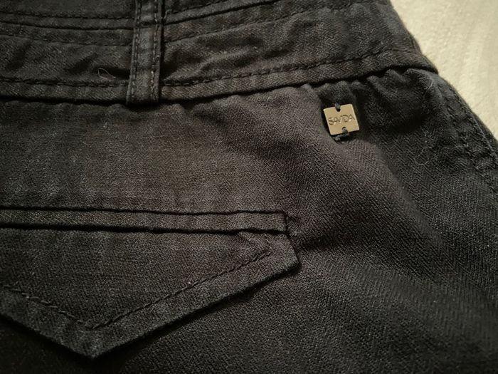 Savida Black Limen Mix Wide Leg Trousers Size 10
