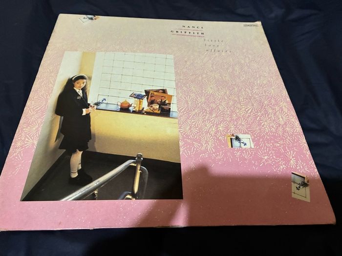 A Nanci Griffith record collection.